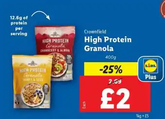 Lidl Crownfield High Protein Granola offer