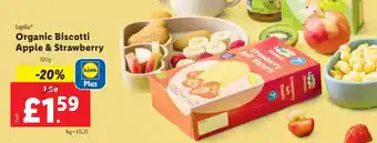 Lidl lupilu Organic Biscotti Apple & Strawberry offer