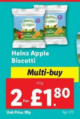 Lidl Heinz Apple Biscotti offer