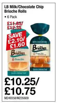 Makro LB Milk/Chocolate Chip Brioche Rolls offer