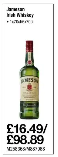 Makro Jameson Irish Whiskey offer