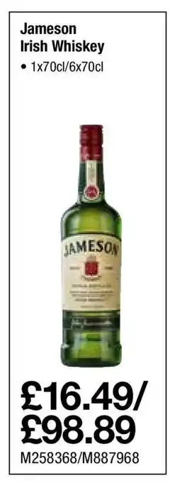 Makro Jameson Irish Whiskey offer