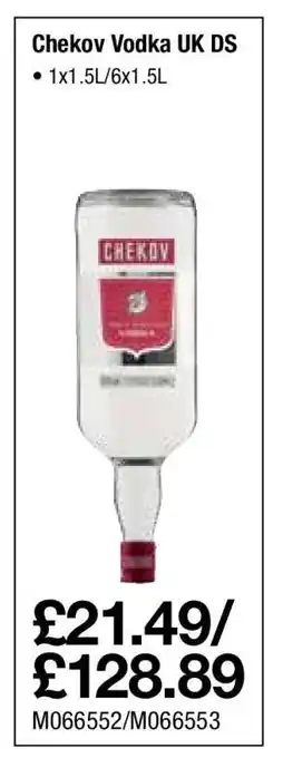 Makro Chekov Vodka UK DS offer