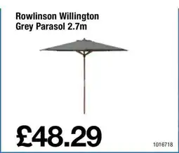Makro Rowlinson Willington Grey Parasol 2.7m offer