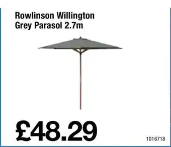 Makro Rowlinson Willington Grey Parasol 2.7m offer