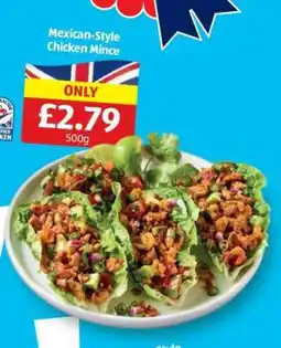 Aldi Mexican-Style Chicken Mince offer