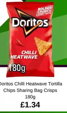 Asda Doritos Chilli Heatwave Tortilla Chips Sharing Bag Crisps offer