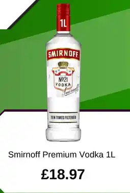 Asda Smirnoff Premium Vodka offer