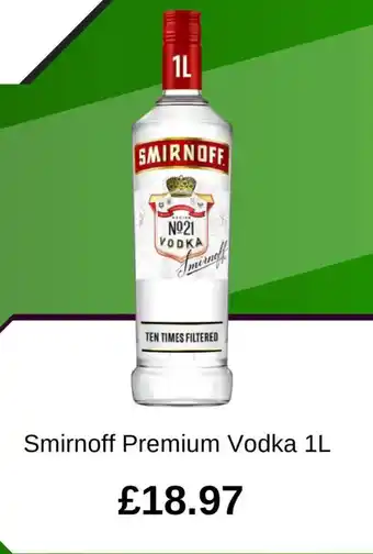 Asda Smirnoff Premium Vodka offer