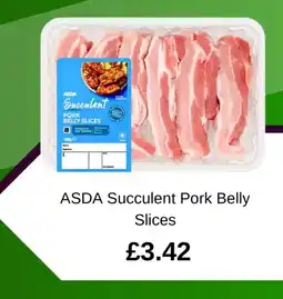 Asda ASDA Succulent Pork Belly Slices offer