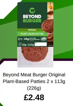 Asda Beyond Meat Burger Original Plant-Based Patties offer
