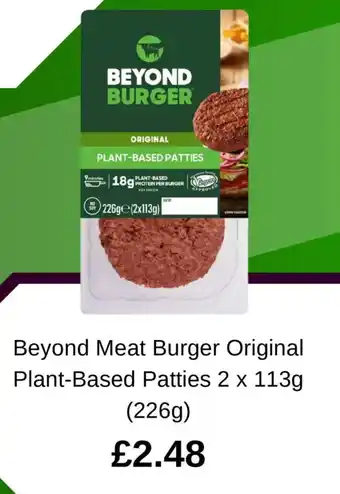 Asda Beyond Meat Burger Original Plant-Based Patties offer