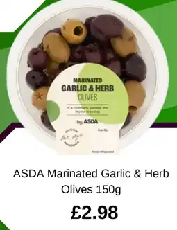 Asda ASDA Marinated Garlic & Herb Olives offer