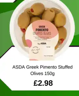 Asda ASDA Greek Pimento Stuffed Olives offer