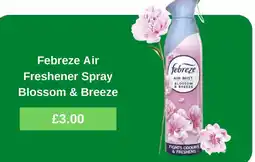 Morrisons Febreze Air Freshener Spray Blossom & Breeze offer