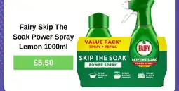 Morrisons Fairy Skip The Soak Power Spray Lemon offer