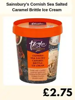 Sainsbury's Sainsbury's Cornish Sea Salted Caramel Brittle Ice Cream offer