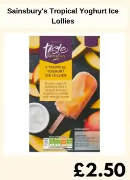 Sainsbury's Sainsbury's Tropical Yoghurt Ice Lollies offer