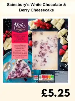 Sainsbury's Sainsbury's White Chocolate & Berry Cheesecake offer