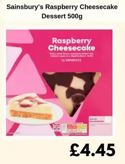 Sainsbury's Sainsbury's Raspberry Cheesecake Dessert offer