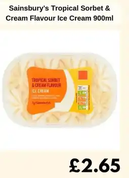 Sainsbury's Sainsbury's Tropical Sorbet & Cream Flavour Ice Cream offer