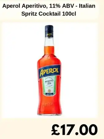 Sainsbury's Aperol Aperitivo, 11% ABV - Italian Spritz Cocktail offer