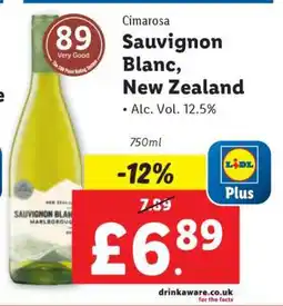 Lidl Cimarosa Sauvignon Blanc, New Zealand offer