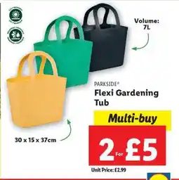 Lidl PARKSIDE Flexi Gardening Tub offer