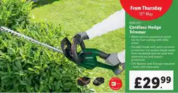 Lidl PARKSIDE Cordless Hedge Trimmer offer