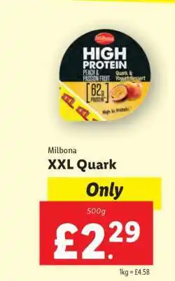 Lidl Milbona XXL Quark offer