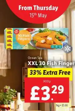 Lidl Ocean Sea XXL 30 Fish Fingers offer