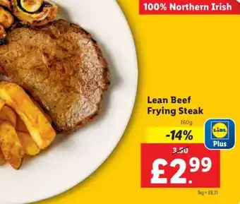 Lidl Lean Beef Frying Steak offer