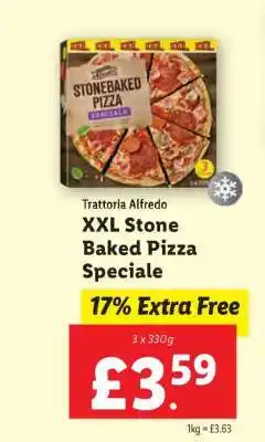 Lidl Trattoria Alfredo XXL Stone Baked Pizza Speciale offer