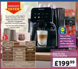 Lidl Silvercrest Kitchen Tools Bean-To-Cup Coffee Machine offer
