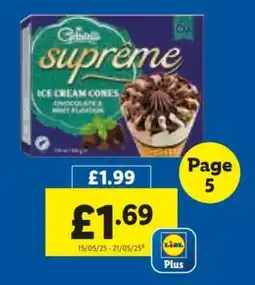 Lidl Gelatelli Supreme Ice Cream Cones offer