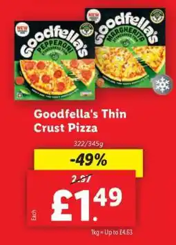 Lidl Goodfella's Thin Crust Pizza offer