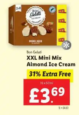 Lidl Bon Gelati XXL Mini Mix Almond Ice Cream offer