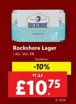 Lidl Rockshore Lager offer