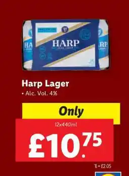 Lidl Harp Lager offer