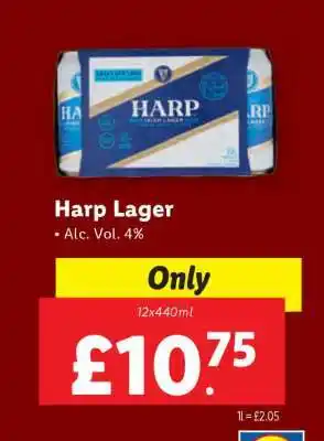 Lidl Harp Lager offer