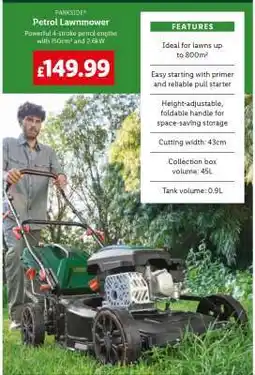 Lidl PARKSIDE Petrol Lawnmower offer