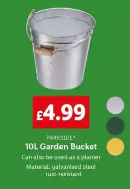 Lidl PARKSIDE 10L Garden Bucket offer