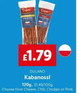 Lidl Dulano Kabanossi offer