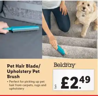 Lidl Pet Hair Blade/Upholstery Pet Brush offer