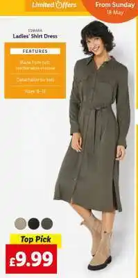 Lidl ESMARA Ladies’ Shirt Dress offer