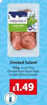 Lidl Smoked Salami offer