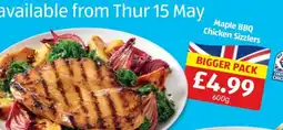 Aldi Maple BBQ Chicken Sizzlers offer