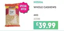 Bestway NISHA Whole cashews offer