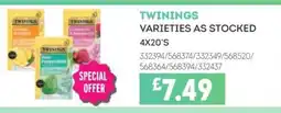 Bestway TWININGS Varieties as stocked offer