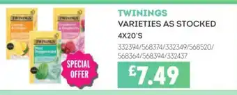 Bestway TWININGS Varieties as stocked offer